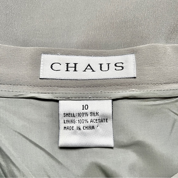 Vintage Gray Silk Skirt Women's 10 Short Scandi Minimalist Feminine Classic Work - Picture 3 of 12